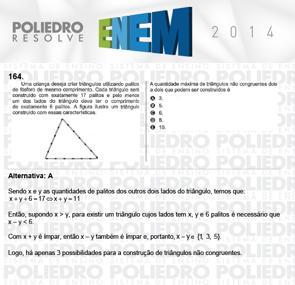 Questão 164 - Domingo (Prova Cinza) - ENEM 2014