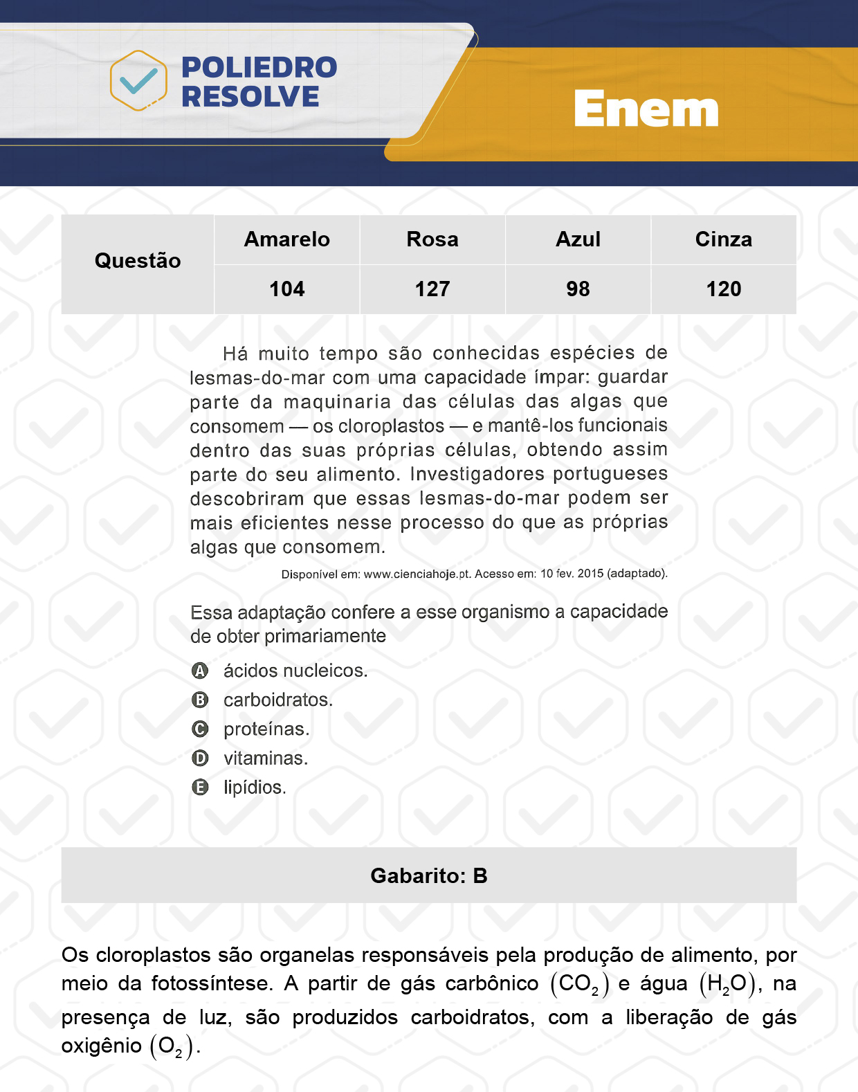 Questão 8 - Dia 2 - Prova Azul - Enem 2023