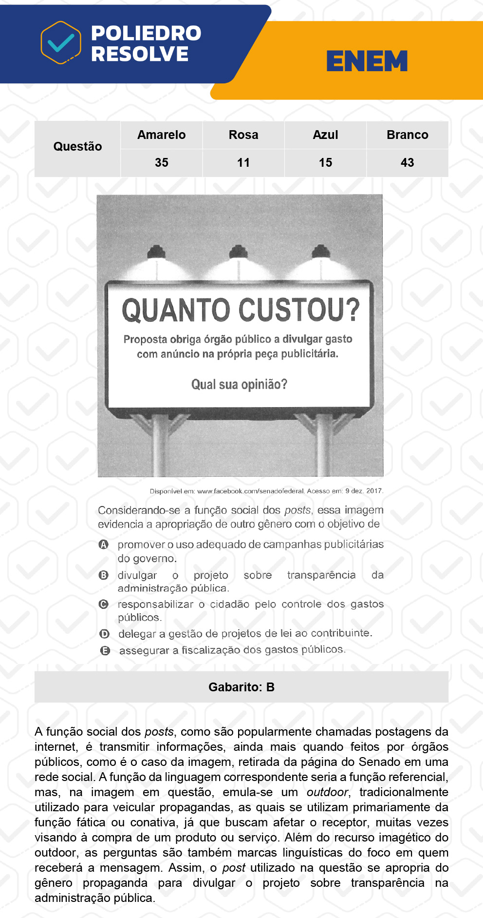 Questão 43 - 1º Dia - Prova Branca - ENEM 2022