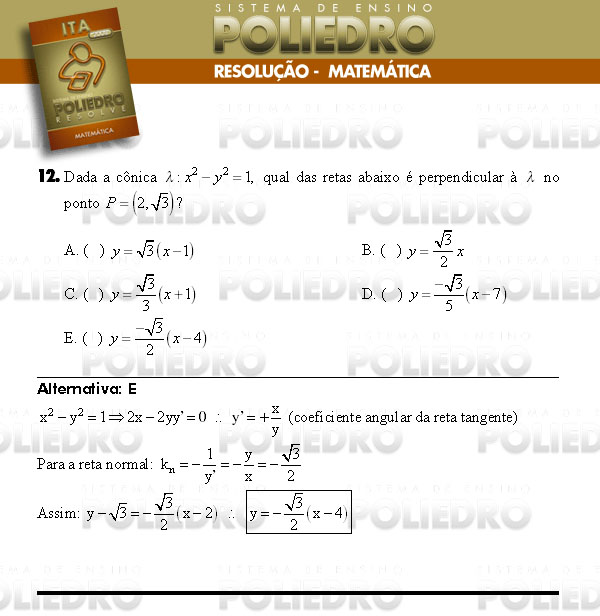 Questão 12 - Matemática - ITA 2008