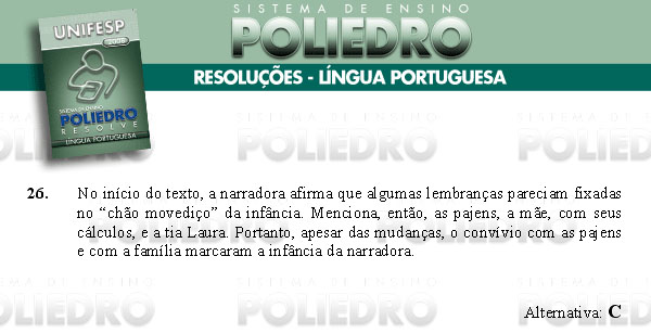 Questão 26 - Português e Inglês - UNIFESP 2008