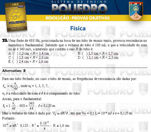 Questão 23 - Objetivas - IME 2008