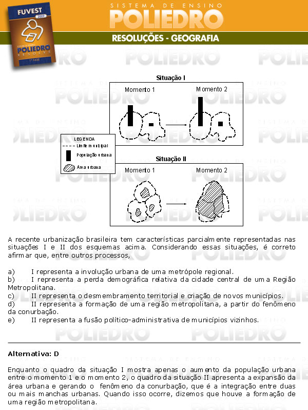 Questão 50 - 1ª Fase - FUVEST 2009