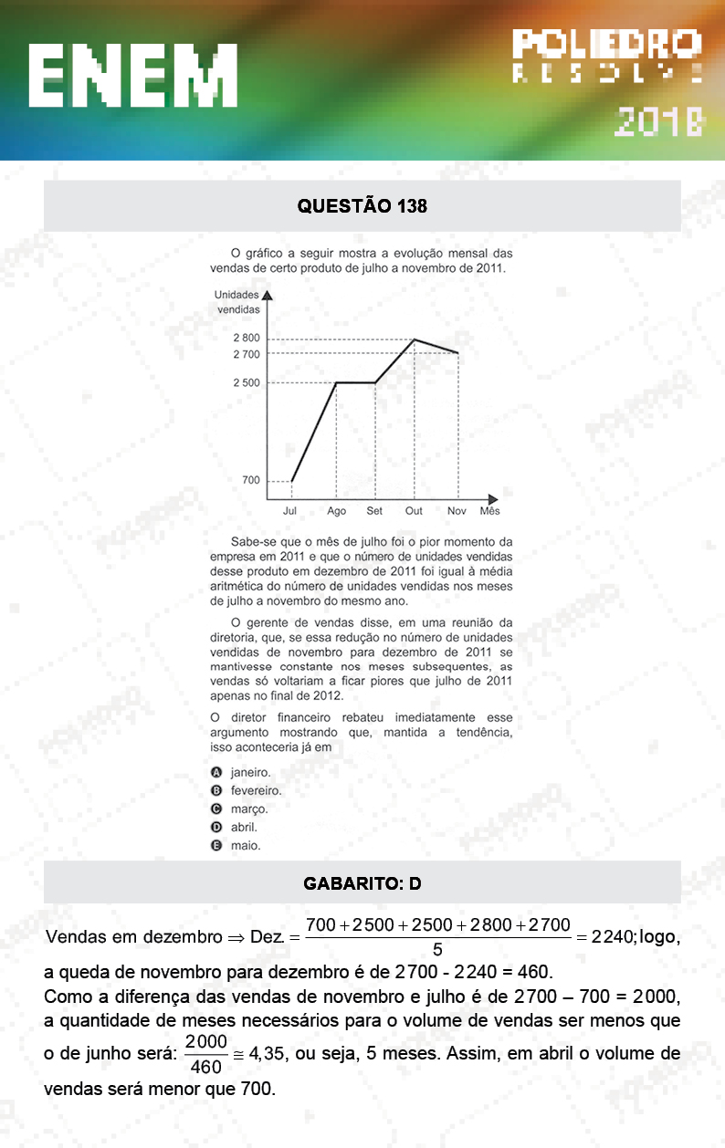 Questão 138 - 2º DIA - PROVA AMARELA - ENEM 2019