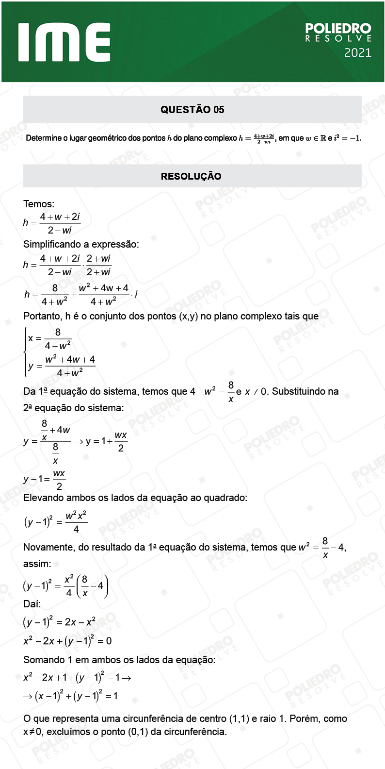 Dissertação 5 - 2ª Fase - Matemática - IME 2021