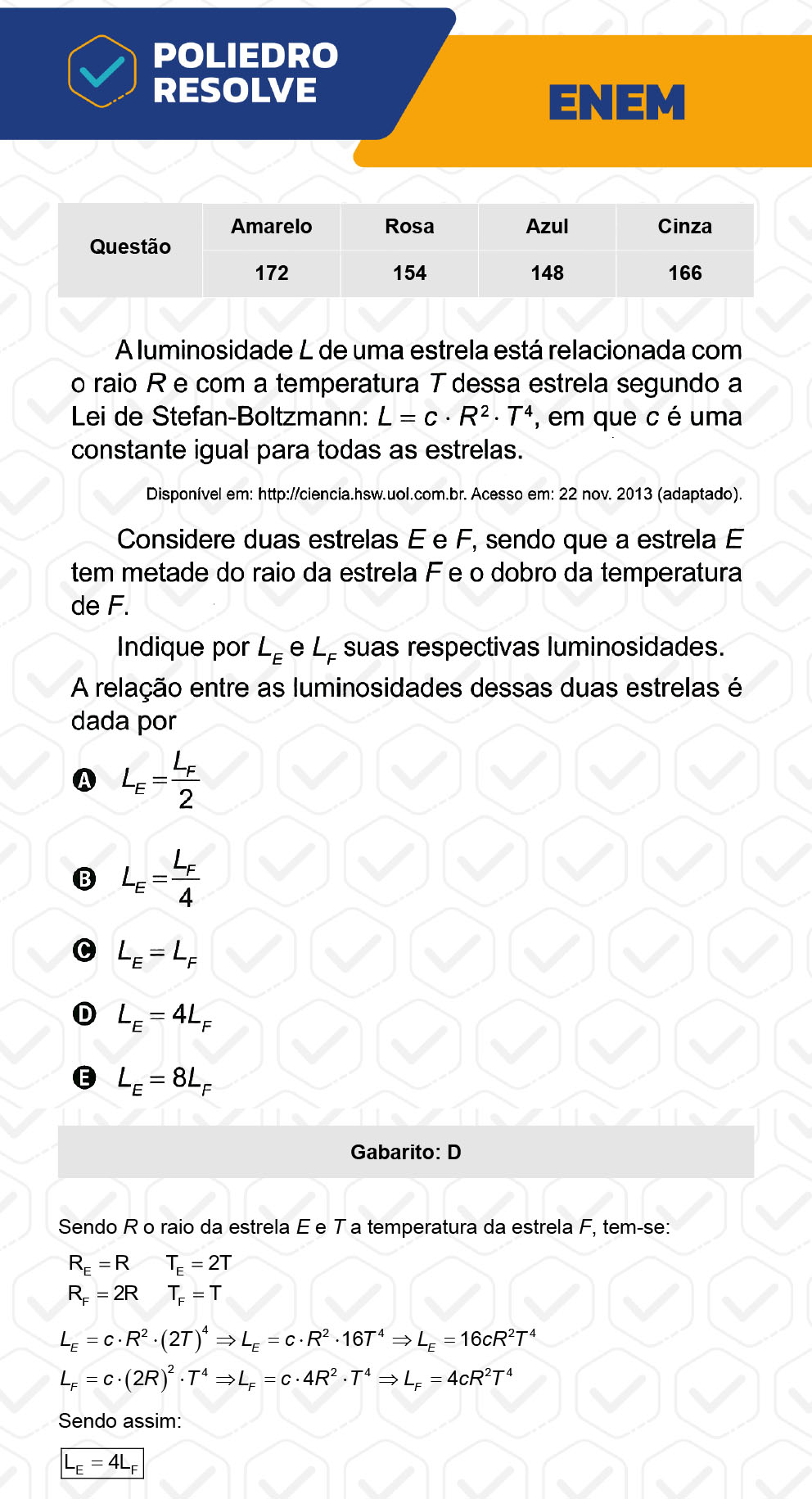 Questão 172 - 2º Dia - Prova Amarela - ENEM 2022