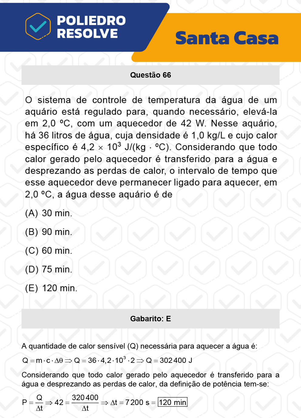 Questão 66 - 1º Dia - SANTA CASA 2023