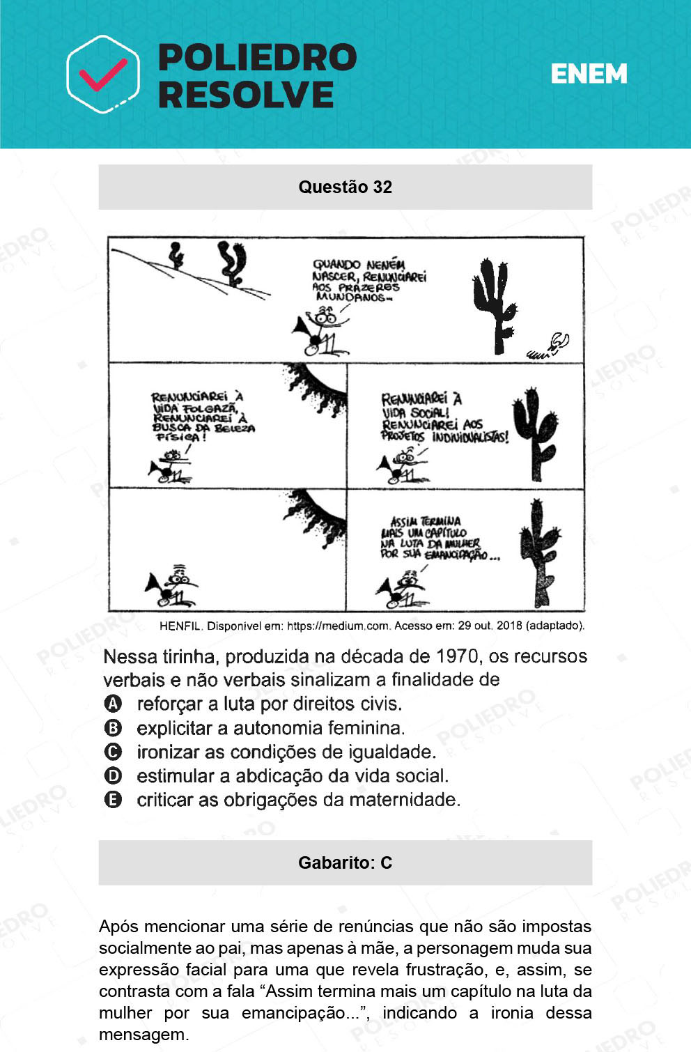 Questão 32 - 1º Dia - Prova Branca - ENEM 2021