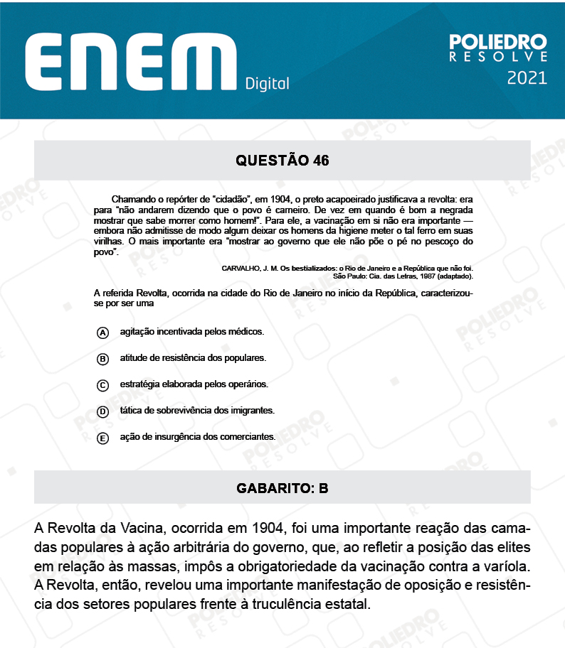 Questão 46 - 1º Dia - Prova Branca - Espanhol - ENEM DIGITAL 2020