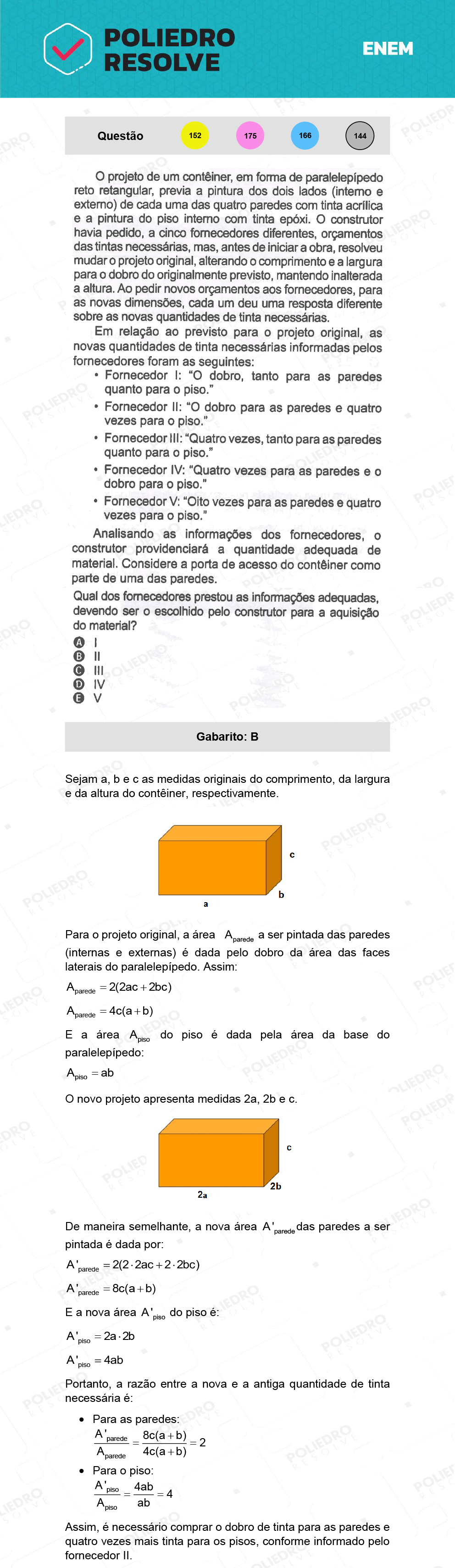 Questão 166 - 2º Dia - Prova Azul - ENEM 2021