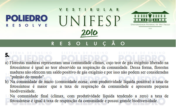 Dissertação 5 - Conhecimentos Específicos - UNIFESP 2010