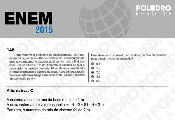 Questão 146 - Domingo (Prova Azul) - ENEM 2015