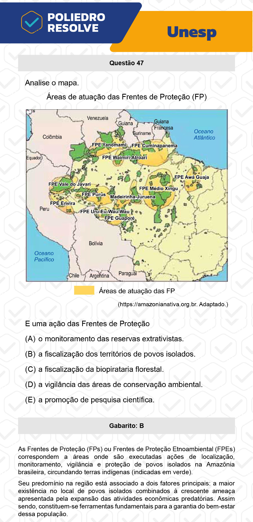 Questão 47 - 1ª Fase - UNESP 2023