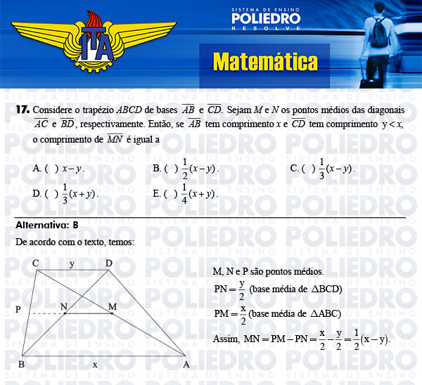 Questão 17 - Matemática - ITA 2014