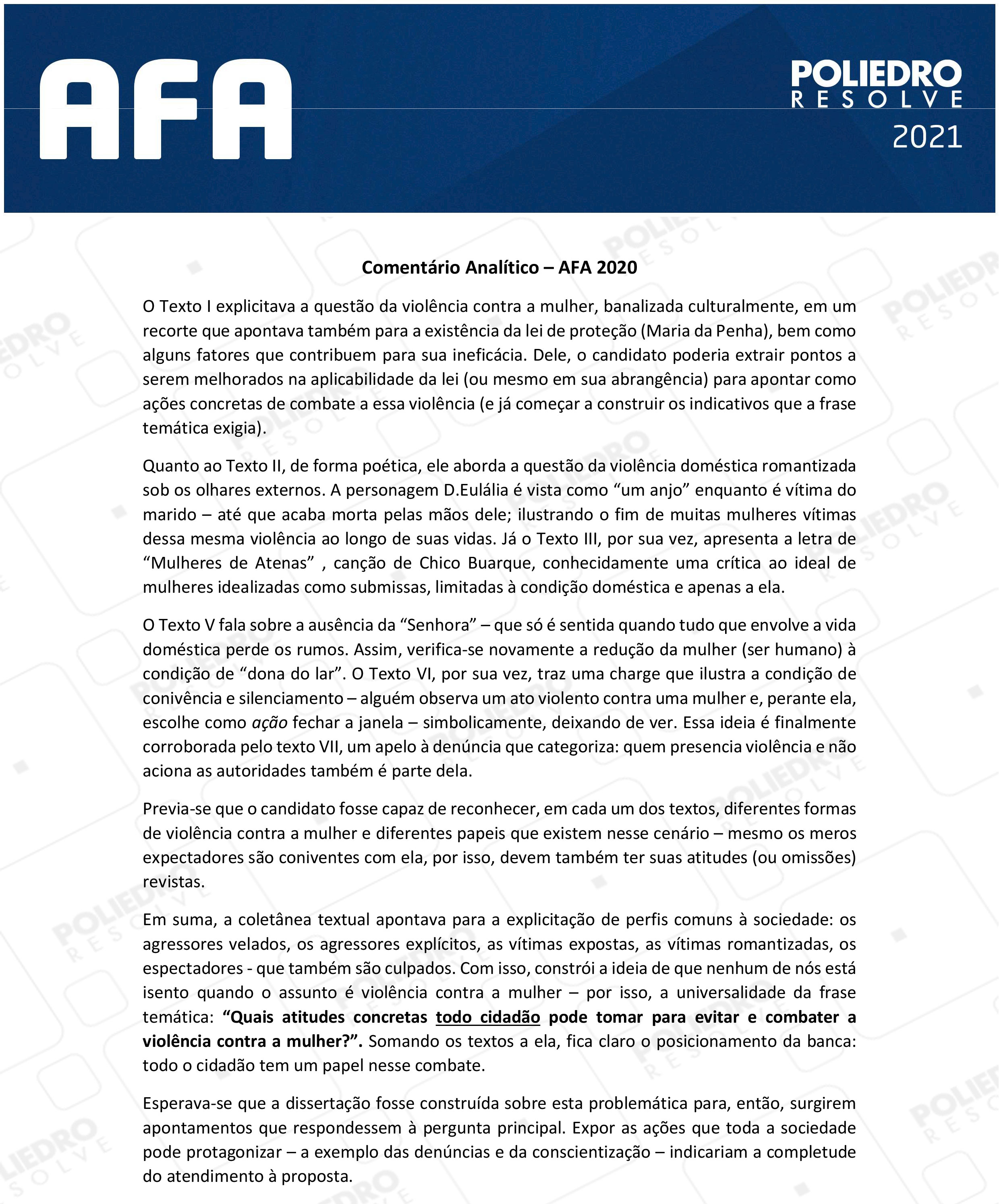 Redação - Prova Modelo A - AFA 2021