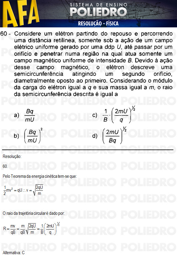 Questão 60 - Código 11 - AFA 2011