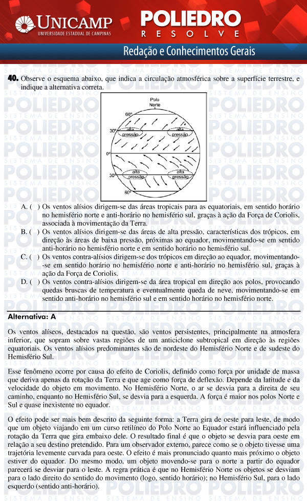 Questão 40 - 1ª Fase - UNICAMP 2012