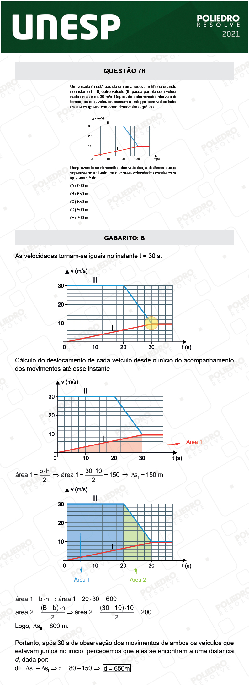 Questão 76 - 1ª Fase - 2º Dia - UNESP 2021