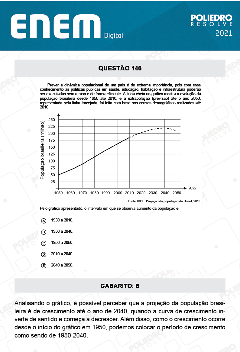 Questão 146 - 2º Dia - Prova Azul - ENEM DIGITAL 2020