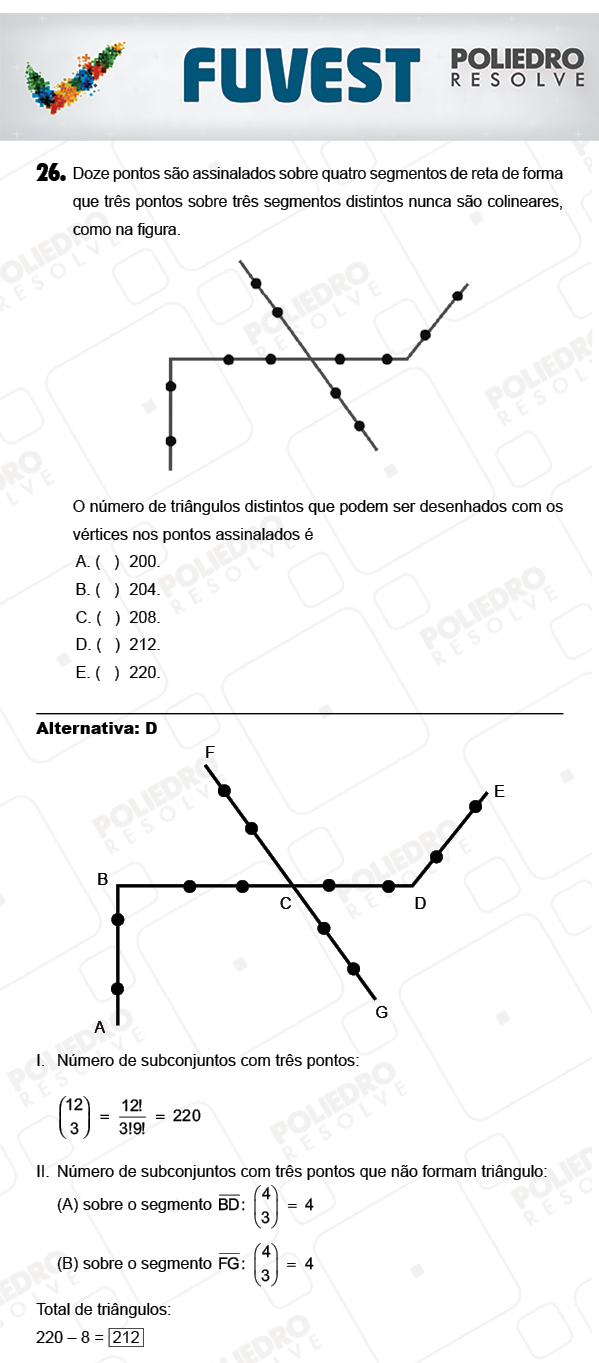 Questão 26 - 1ª Fase - PROVA V - FUVEST 2018