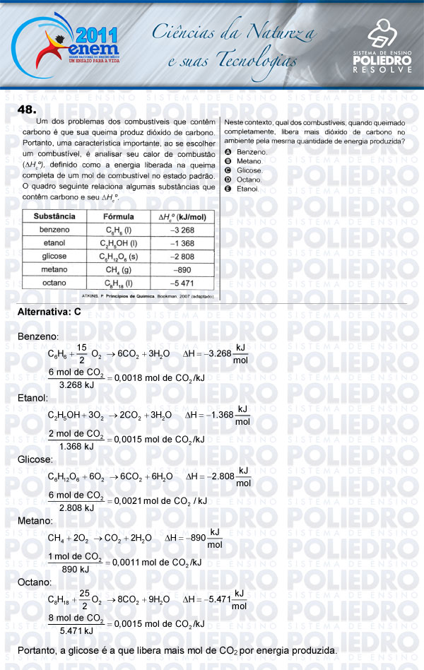 Questão 48 - Sábado (Prova rosa) - ENEM 2011