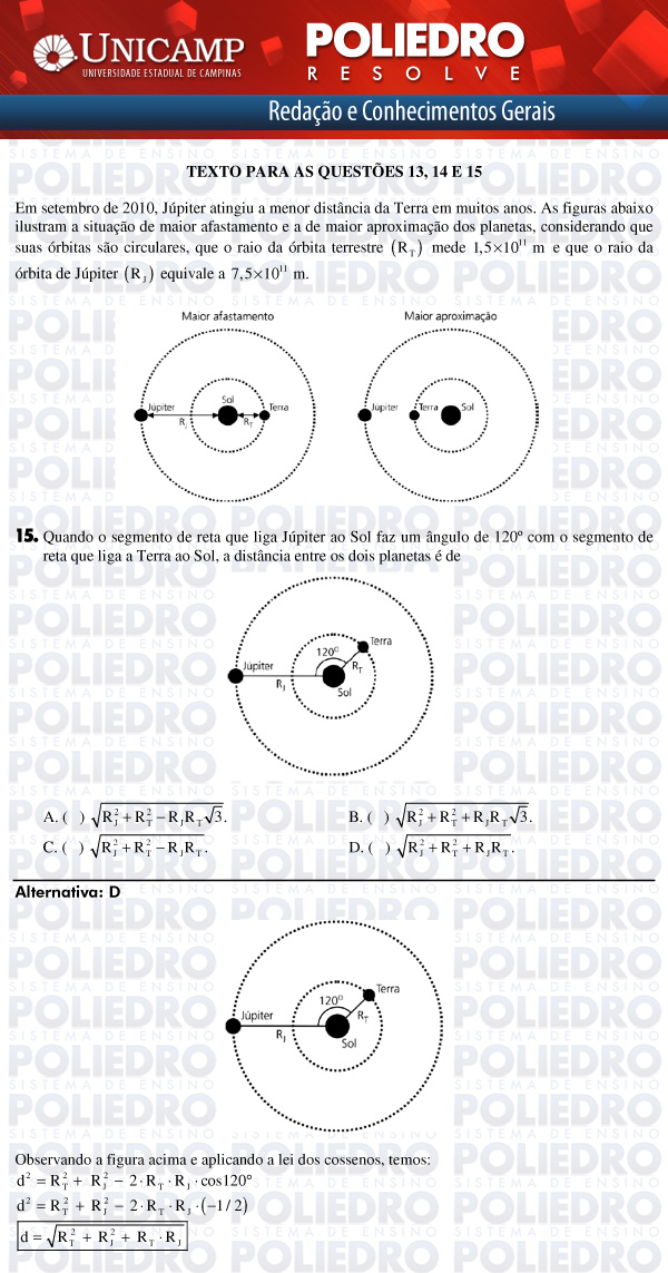 Questão 15 - 1ª Fase - UNICAMP 2012