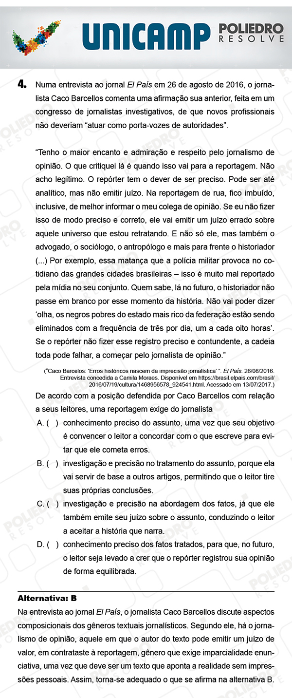 Questão 4 - 1ª Fase - PROVA Q - UNICAMP 2018