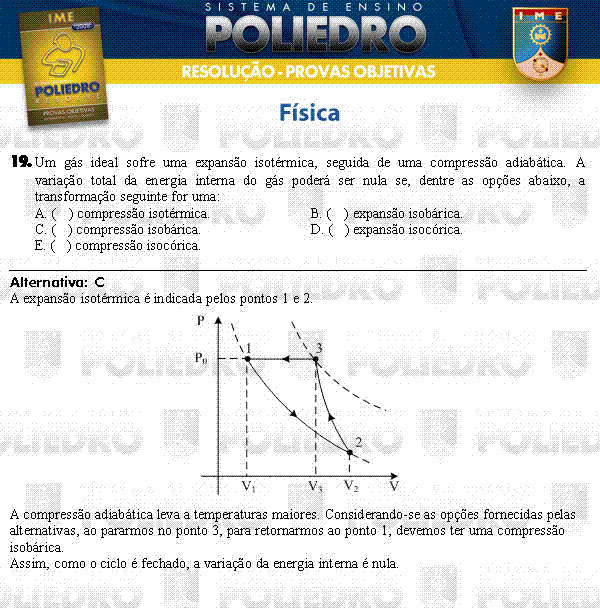 Questão 19 - Objetivas - IME 2008