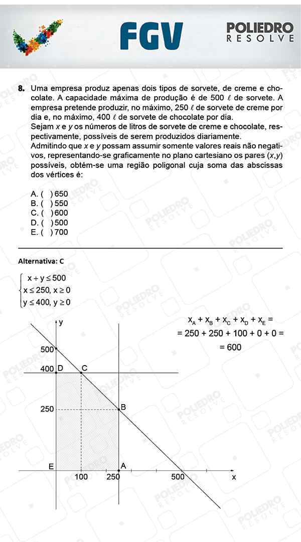 Questão 8 - Objetivas - FGV 2018