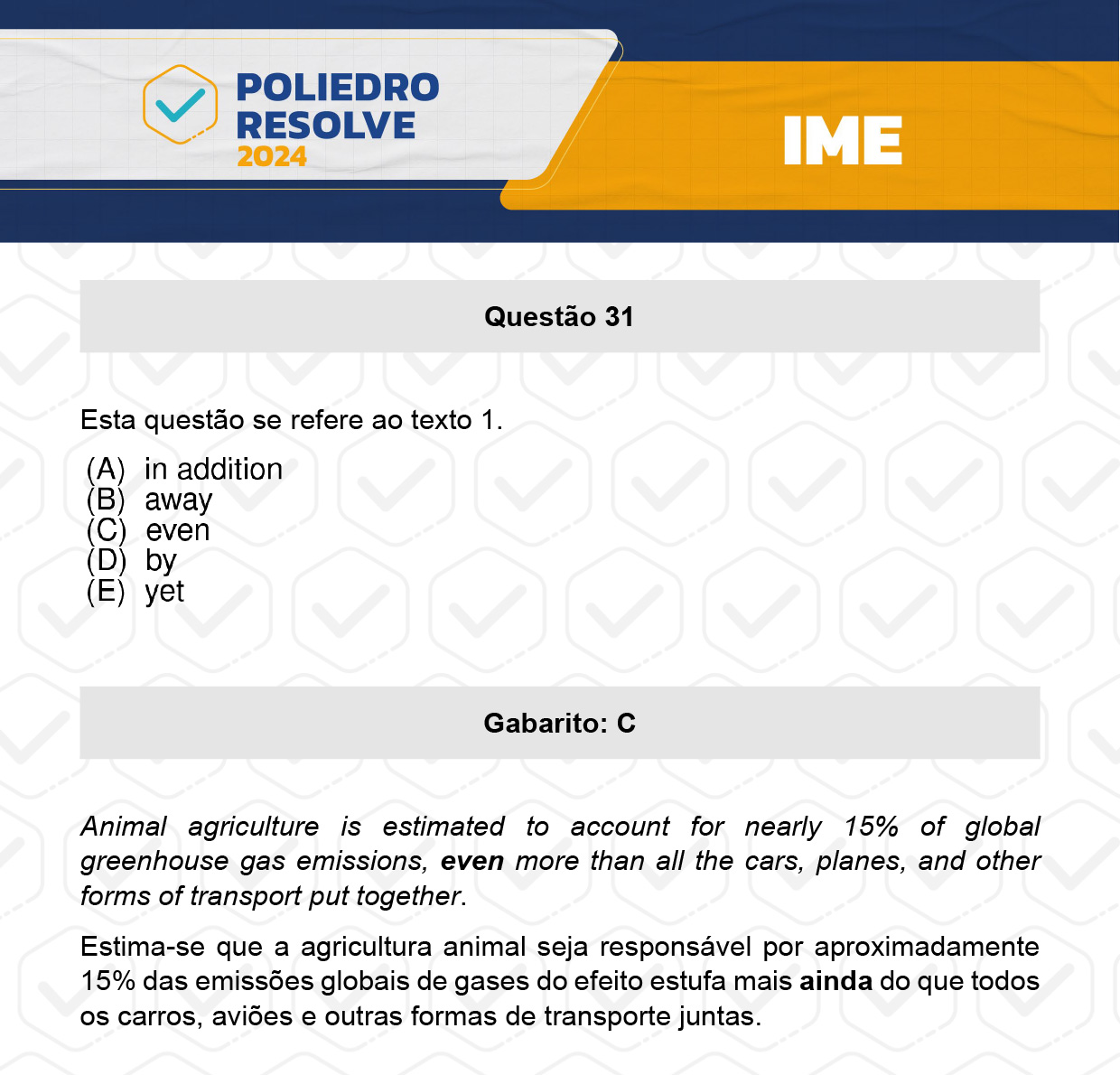 Questão 31 - 2ª Fase - 4º Dia - IME 2024