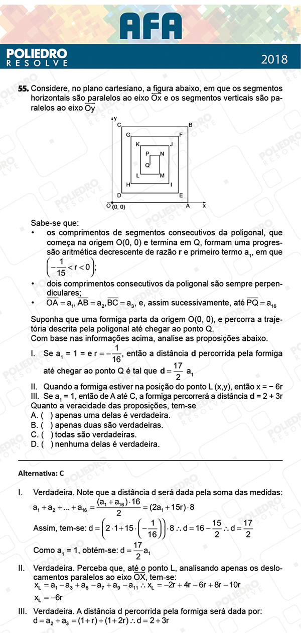 Questão 55 - Prova Modelo B - AFA 2019