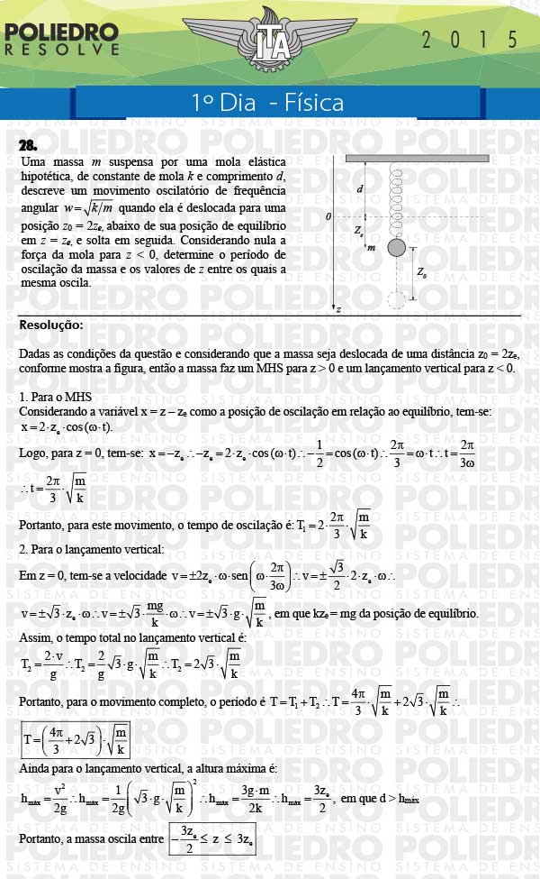 Dissertação 28 - Física - ITA 2015