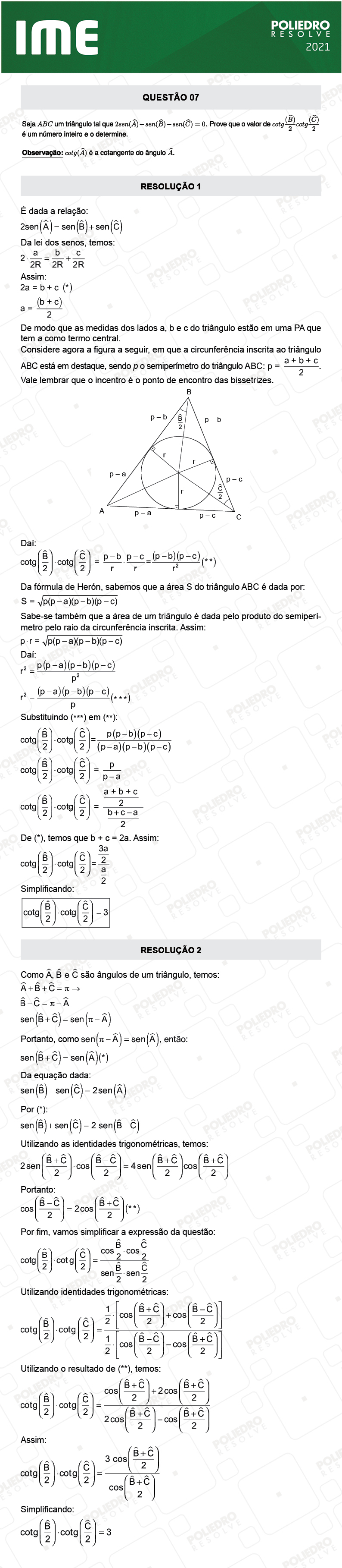 Dissertação 7 - 2ª Fase - Matemática - IME 2021