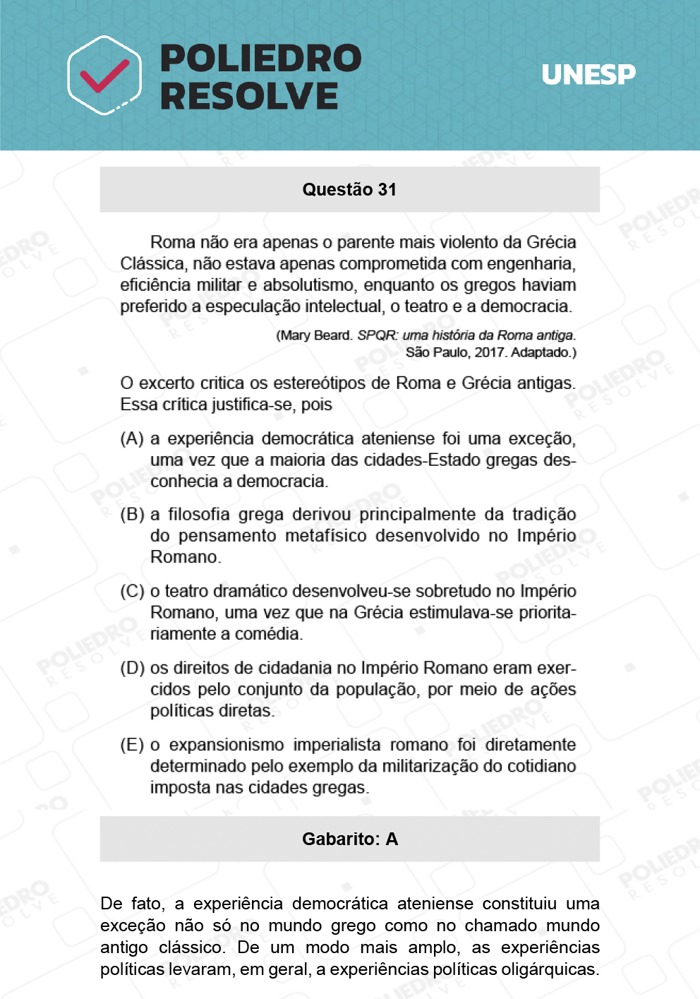 Questão 31 - 1ª Fase - Biológicas - UNESP 2022