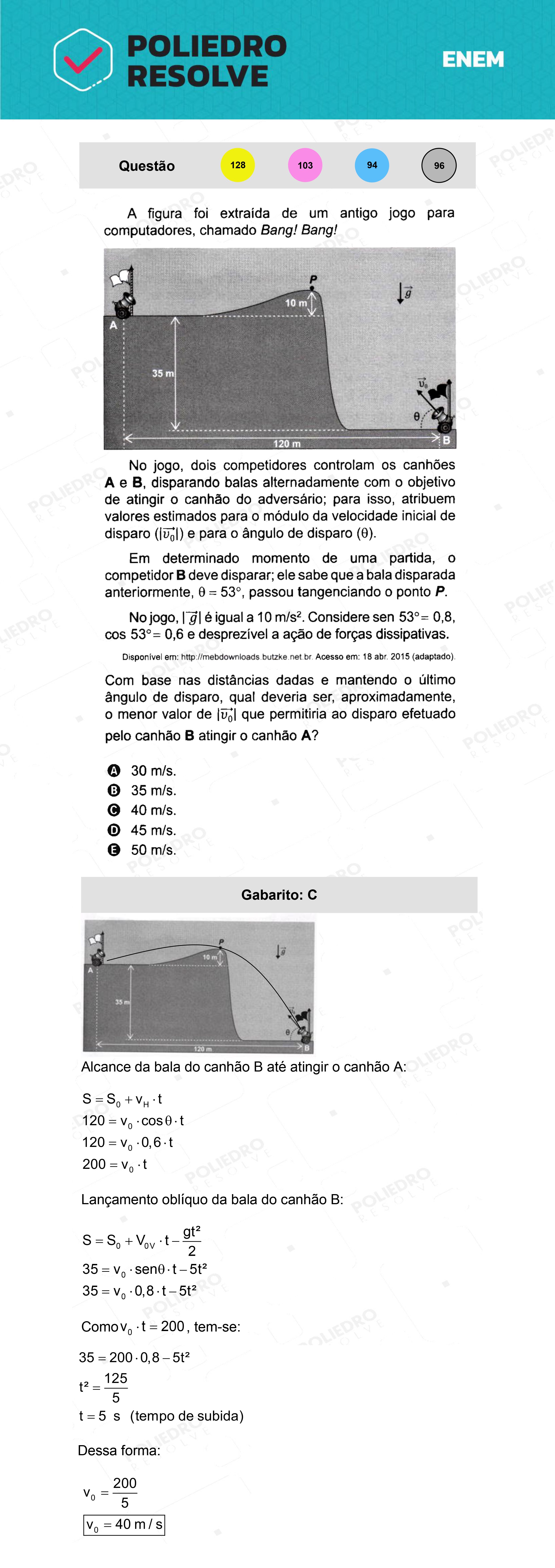 Questão 96 - 2º Dia - Prova Cinza - ENEM 2021