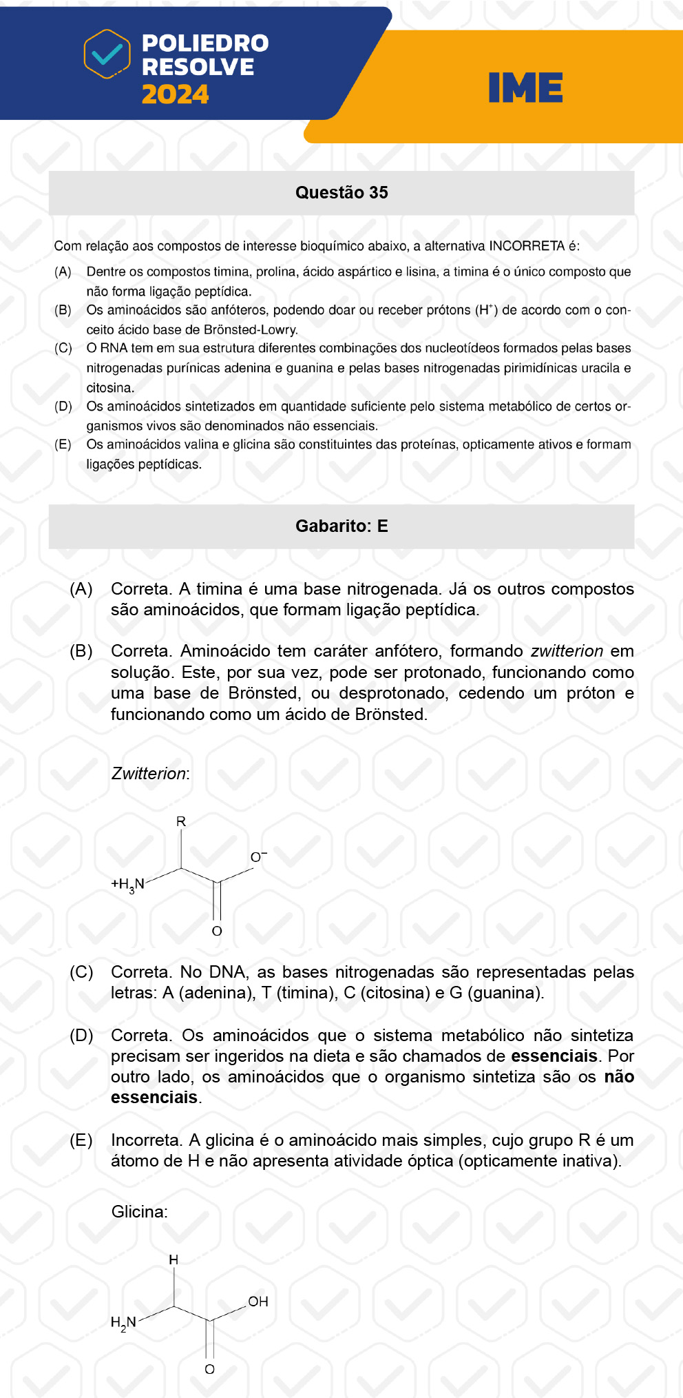 Questão 35 - 1ª Fase - IME 2024