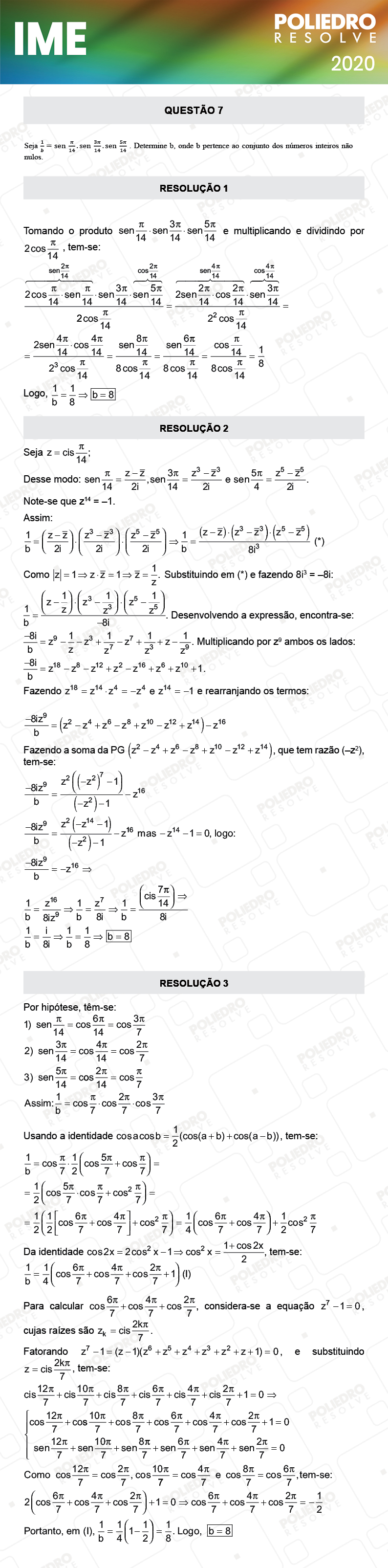 Dissertação 7 - 2ª Fase - Matemática - IME 2020