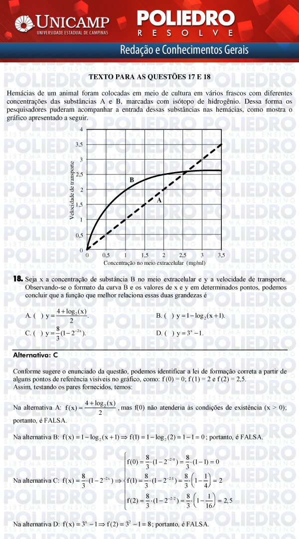Questão 18 - 1ª Fase - UNICAMP 2012