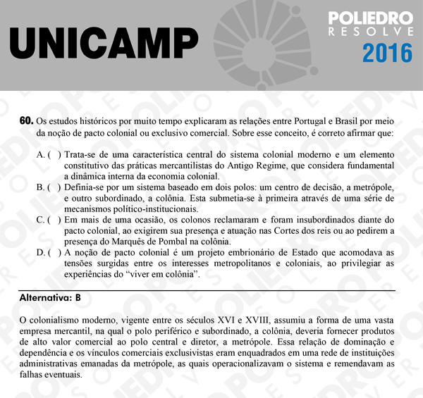 Questão 60 - 1ª Fase - UNICAMP 2016