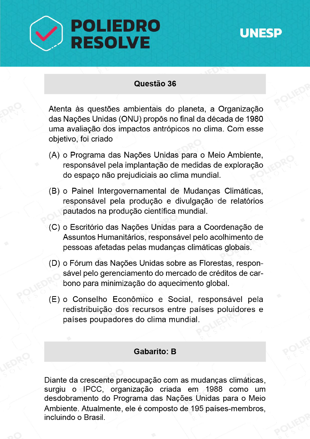 Questão 36 - 2ª Fase - UNESP 2022