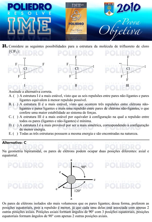 Questão 31 - Objetiva - IME 2010