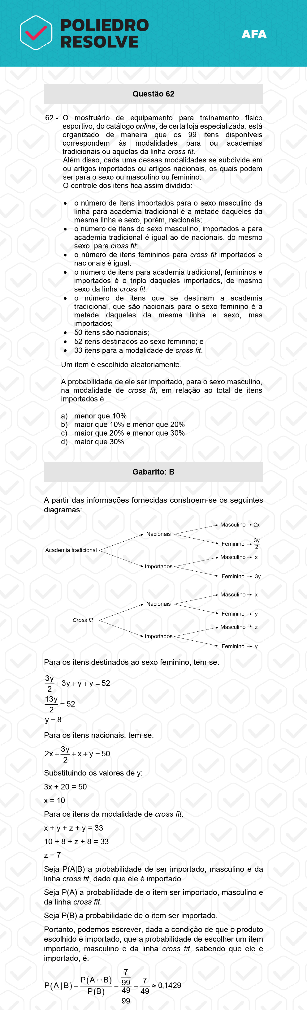 Questão 62 - Prova Modelo A - AFA 2023