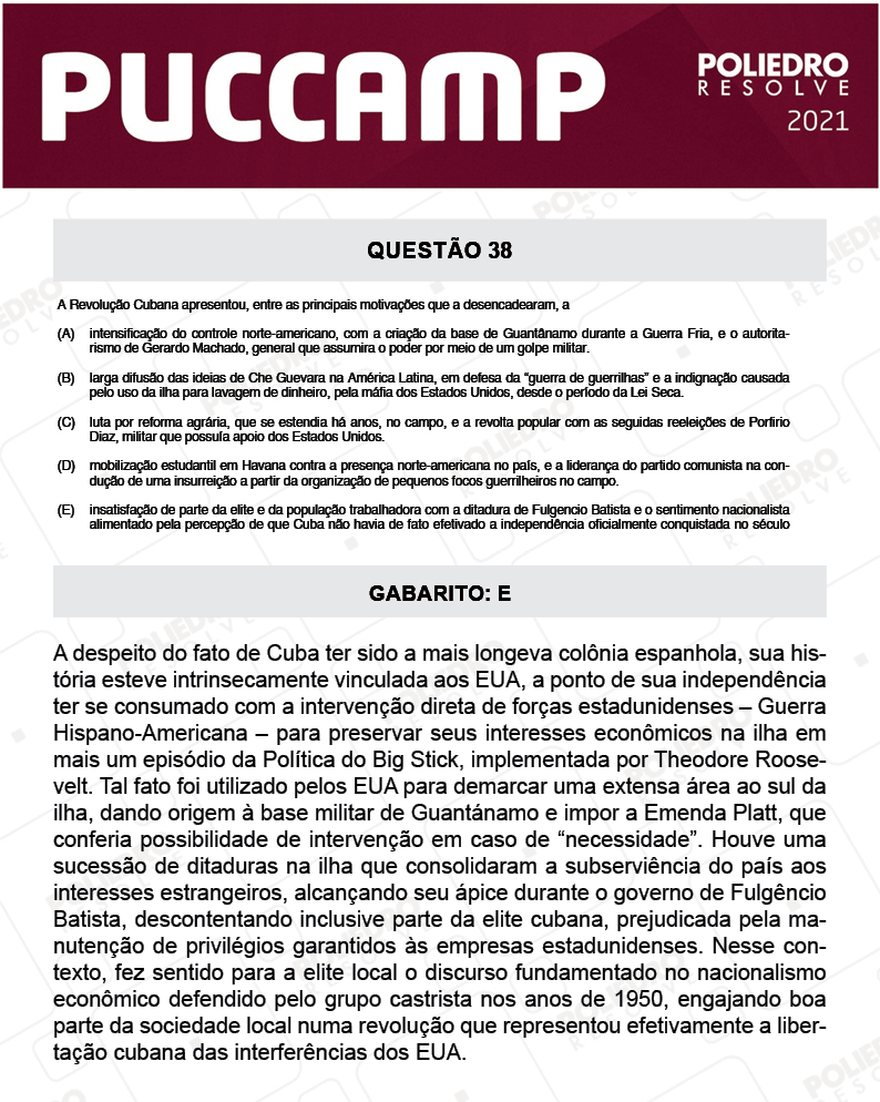 Questão 38 - Direito - PUC-Campinas 2021