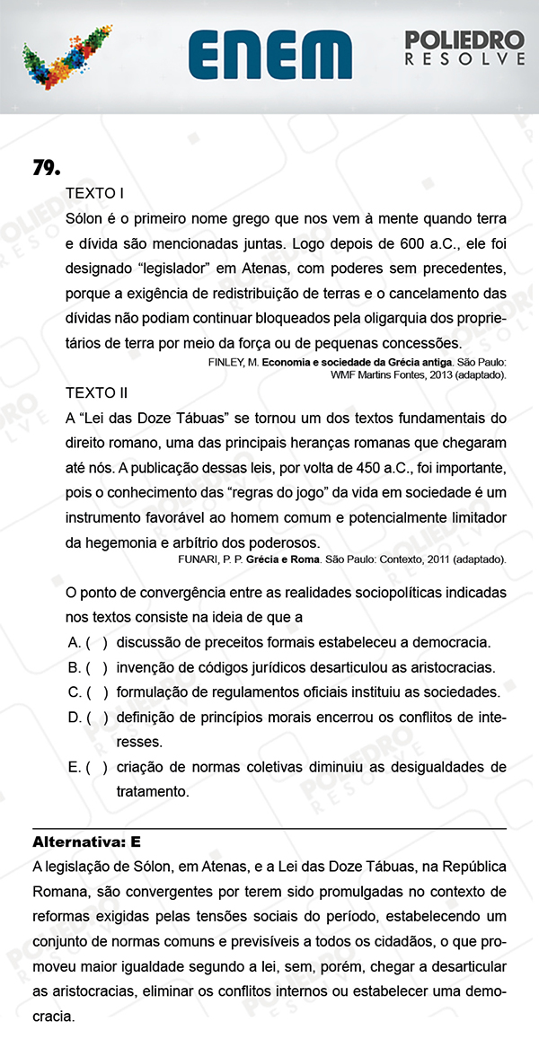 Questão 79 - 1º Dia (PROVA AZUL) - ENEM 2017