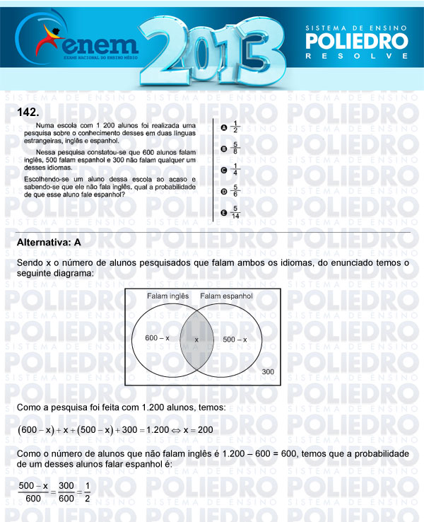 Questão 142 - Domingo (Prova Cinza) - ENEM 2013