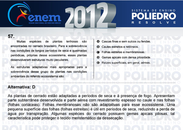 Questão 57 - Sábado (Prova azul) - ENEM 2012