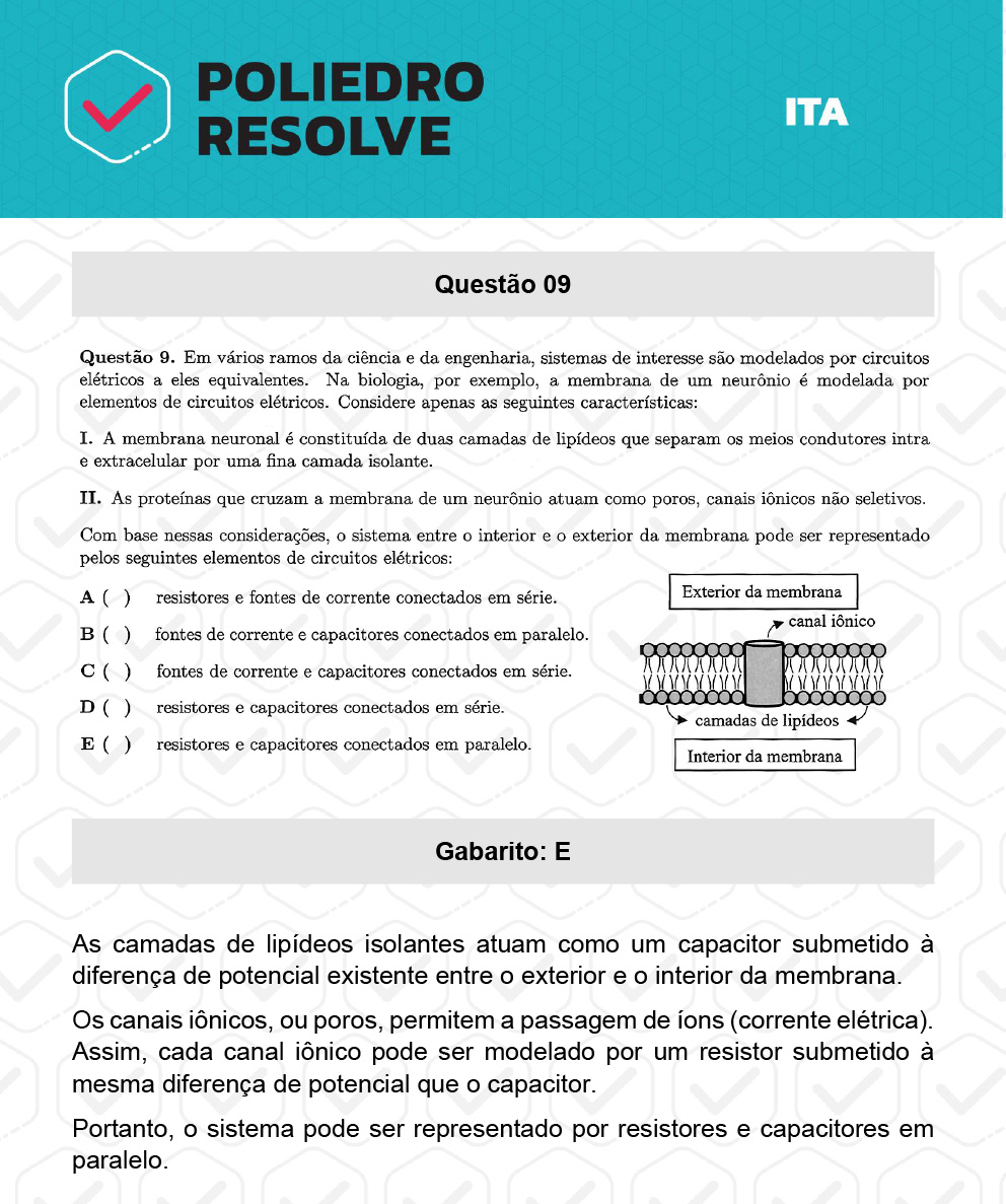 Questão 9 - 1ª Fase - ITA 2023