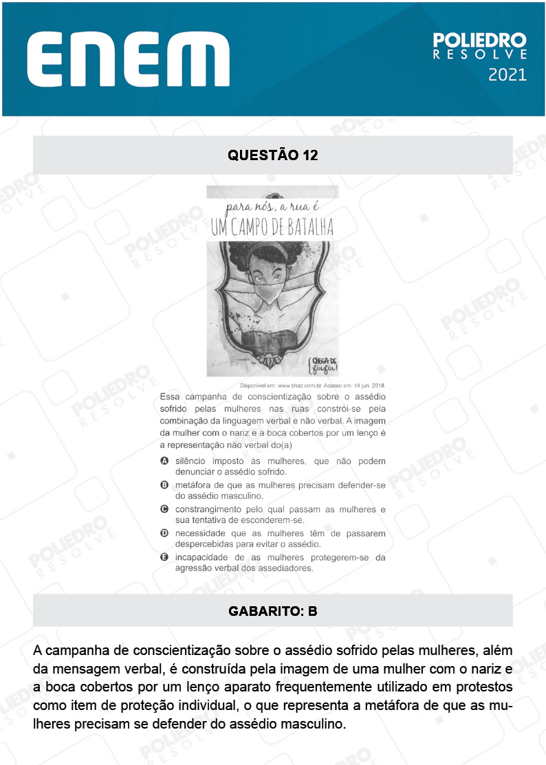 Questão 12 - 1º DIA - Prova Branca - ENEM 2020