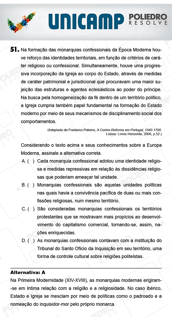 Questão 51 - 1ª Fase - PROVA Q - UNICAMP 2018