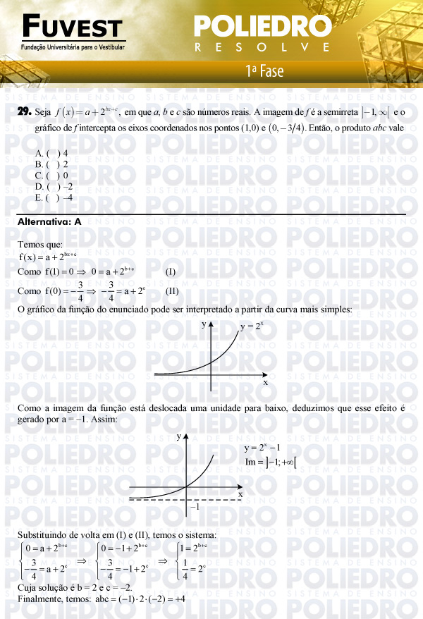 Questão 29 - 1ª Fase - FUVEST 2011